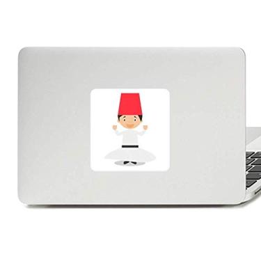 Imagem de Adesivo branco com desenho de dervishe em vinil paster laptop decoração PC