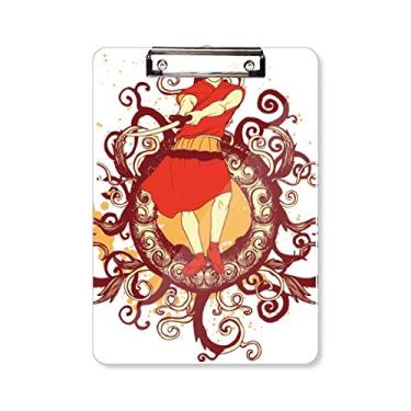 Imagem de Japan Red Samurai Espada Ilustração Prancheta Pasta Bloco de Escrita Placa de Apoio A4