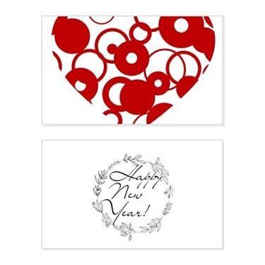 Imagem de Anel de coração de dia dos namorados vermelho festival de ano novo cartão de felicitações Bless mensagem presente