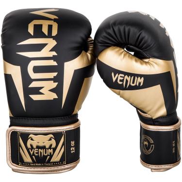 Imagem de Venum Luvas de boxe masculinas Venum Elite Black Gold 283 g, preto/dourado, 295 g EUA