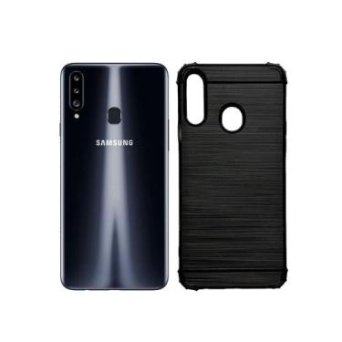 Imagem de Capa Capinha Emborrachada Samsung Galaxy A20s Carbono - Império Das Ca