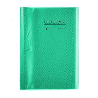 Imagem de Pasta Catálogo 20 sacos - A4 - Polipropileno - Transparente - Clear Book VERDE