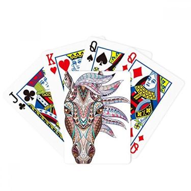 Imagem de Design de cavalo colorido estilo mosaico pôquer baralho de cartas jogo de mesa presente