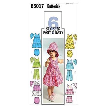 Imagem de Butterick Patterns B5017 Blusa infantil, vestido, calcinha, shorts, calças e chapéu,