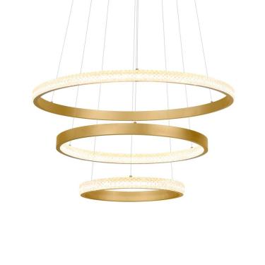 Imagem de Lustre Pendente Nordecor Bean 2459 Dourado Led Bivolt