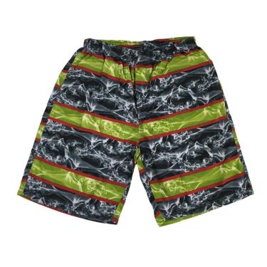 Imagem de Bermuda De Tactel Masculina Poliester Estampada Listrada Plus Size G1 e G7 Lottus-Masculino