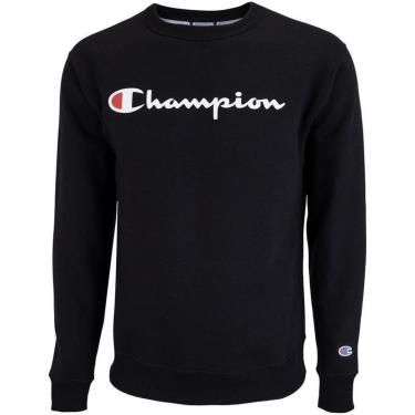 Imagem de Moletom Champion Felpado Gola Careca Script Logo - Preto - 2GG-Masculino
