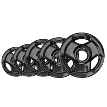 Imagem de Par de Anilhas Olímpica Revestida Para Musculação 5kg-Unissex