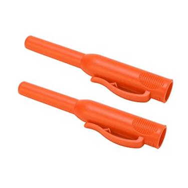 Imagem de Estojo para Caneta Marcador, Estojo para Lápis de Carpinteiro de 2 Peças Com Ranhura Antiderrapante Boa Proteção para Rabiscos (Laranja)