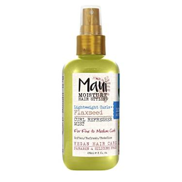Imagem de Maui Moisture Cachos leves + névoa refrescante de cachos de linhaça, spray condicionador e hidratante com Aloe Vera, óleo de linhaça, água de coco, vegano, sem parabenos, sem silicone, 20 ml