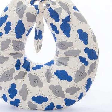 Imagem de Almofada Para Amamentação Bebê Travesseiro Amamentar (Gota Marinho)