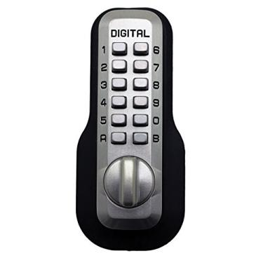 Imagem de Fechadura de porta digital M210 fechadura mecânica sem chave, níquel acetinado