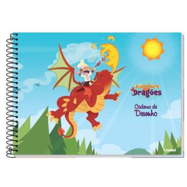 Imagem de Caderno De Desenho Credeal Aventura Com Dragões 80 Folhas - Credeal Ca