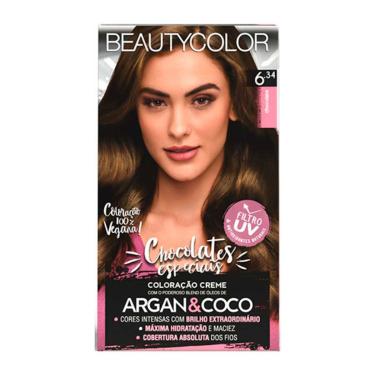 Imagem de Coloração Creme Vegana Beautycolor Chocolates Especiais 6.34 Chocolate 1 Unidade