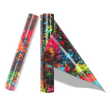 Imagem de Tintnut Splash Heat Transfer Vinyl Roll - 12 Inch * 5ft Mutilcolor Watercolor Ink Patterned HTV Splatter Iron On Vinyl DIY T-Shirts Hats Clothes Canvas Bags for Cricut or Silhouette Cameo