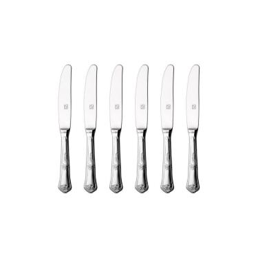 Imagem de  Kit 6 Facas De Mesa Hercules Classico Aço Inox 493-003P