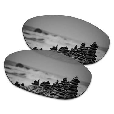 Imagem de SmartVLT Lentes de substituição masculinas de titânio prata para óculos de sol Oakley Splice