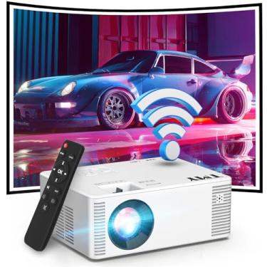 Imagem de TMY Mini projetor WiFi 8500 lúmens, 1080p FHD compatível com projetor portátil de filmes ao ar livre sincroniza a tela para smartphone, compatível com iOS/Android/PC/TV Stick, HDMI