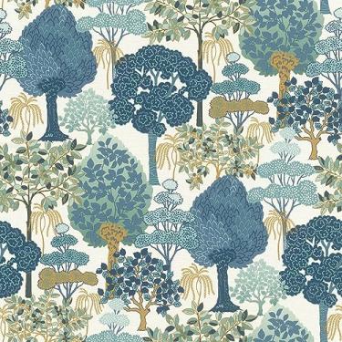 Imagem de Papel de parede Forest Peel and Stick Tree Contact Paper for Cabinets Green Modern Jungle Thicken Waterproof Forest Trees Papel de parede autoadesivo removível forro de prateleira decalque rolo de
