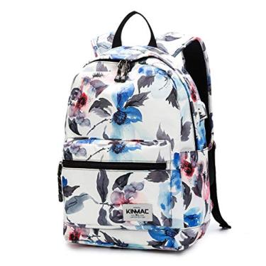 Imagem de Mochila de Latop Kinmac resistente à água com porta de carregamento USB e alça de bagagem para laptop de até 15,6 polegadas, Laptop, Watercolor, Large Size For 13 inch-14 inch-15.6 inch Laptop