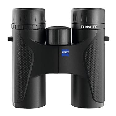 Imagem de ZEISS Binóculos Terra ED 8x32 à prova d'água e foco rápido com vidro revestido para clareza ideal em todas as condições climáticas para observação de pássaros, caça, passeios turísticos, preto
