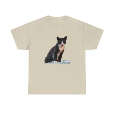 Imagem de Cat from Hydra - Camiseta unissex de algodão pesado, Areia, 5G