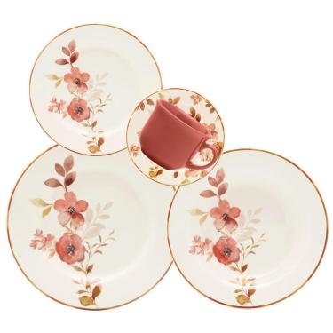 Imagem de Aparelho de Jantar Biona Chá das 5 em Cerâmica com 20 peças 