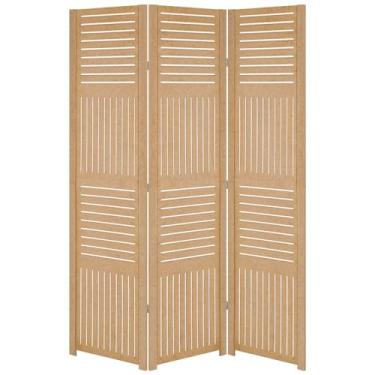 Imagem de Kit 3 Folha Biombo Inteiro Divisória Divisor Separador Ambiente Madeira Mdf (Horizontal Vertical)
