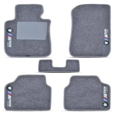 Imagem de Tapete de carpete 8 mm 5 peças cinza hitto bmw 335i 2009