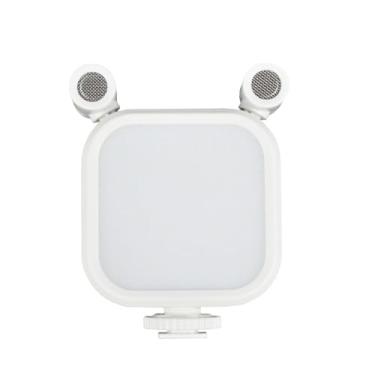 Imagem de Iluminador LED BiColor com Microfone Duplo para Câmeras e Smartphones Mamen SML-V13