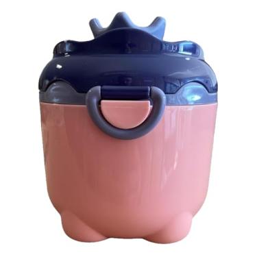 Imagem de Porta Leite Em Pó Dosador Bebê Pote Dosador Colher Mamadeira Rosa