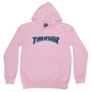 Imagem de Moletom Thrasher Magazine Canguru Black Ice - Rosa-Masculino