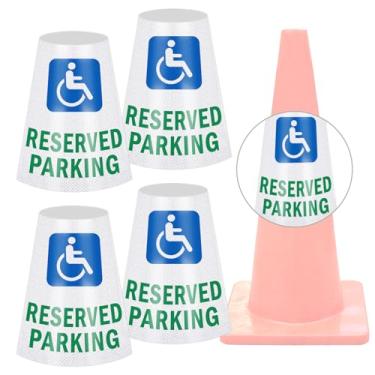 Imagem de Manga de cone de trânsito (estacionamento reservado, pacote com 4)