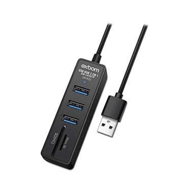 Imagem de Hub Usb 3.0 5gbps 5x1 Leitor Cartão 3 Portas Micro Sd R32