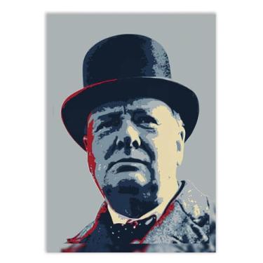 Imagem de Placa Decorativa Winston Churchill Pop Art Decoração