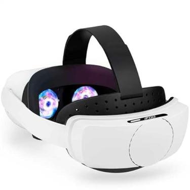 Imagem de iFoo Alça de cabeça ajustável para Meta/Oculus Quest 2, substituição para tiras Elite, suporte aprimorado e conforto em realidade virtual para jogadores de crianças e adultos