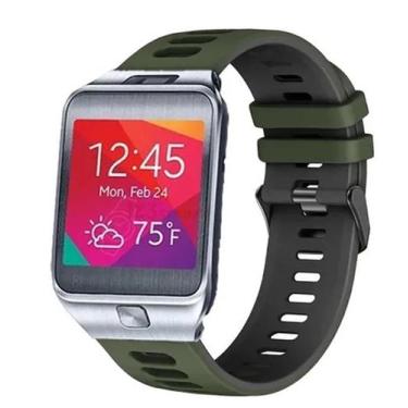 Imagem de Pulseira Silicone Esportiva Para Smartwatch Gear 2 R380 Cor Verde Escu