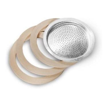 Imagem de Anel de vedação e filtro p/ cafeteira italiana 3-6 cafés - KEHOME