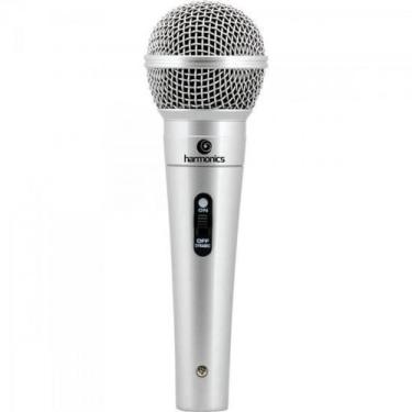 Imagem de Microfone Dinâmico Supercardióide Cabo 4,5m MDC201 HARMONICS, Prata