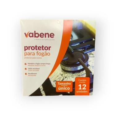 Imagem de Forra fogao protetor aluminio 27x27cm 12un vabene