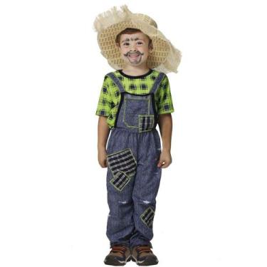 Imagem de Roupa Festa Junina Infantil Menino Espantalho Com Jardineira - Fantasi