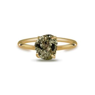 Imagem de Aliança Pirita - Cristal Natural, Prata 925