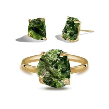Imagem de Conjunto de Diopsídio - Cristal Natural, Prata 925