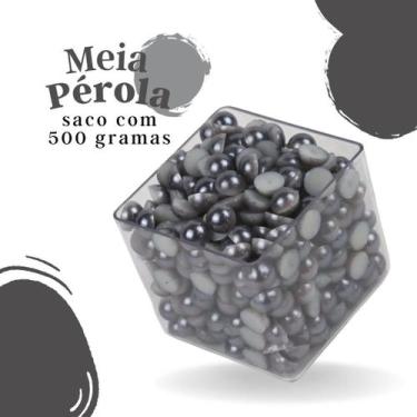 Imagem de Meia Pérola Chumbo - 10 Mm Pacote Com 500 Gramas - Nybc