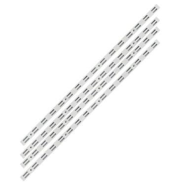 Imagem de Kit 4 Trilho Cremalheira Duplo 1 metro Prateleira Cantoneira - Rayco