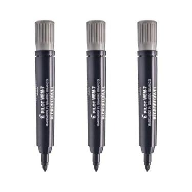 Imagem de Kit com 3 Marcador de Quadro Branco WBM-7 Preto Pilot, 3 unidades, WBM