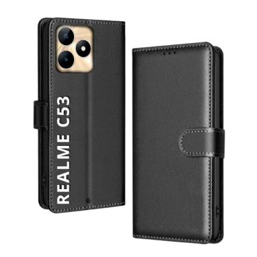 Imagem de Capa Capinha Carteira Preta Com Porta Cartão Para Realme C53 - C7 Company
