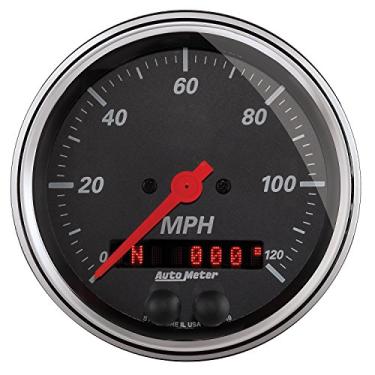 Imagem de Medidor automático (1449 Designer Preto 3-3/8" 120 MPH GPS Velocímetro