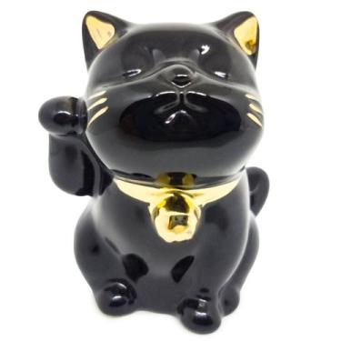 Imagem de Mini Enfeite Gato Da Sorte Maneki Neko Japonês Amuleto Sorte Fortuna R