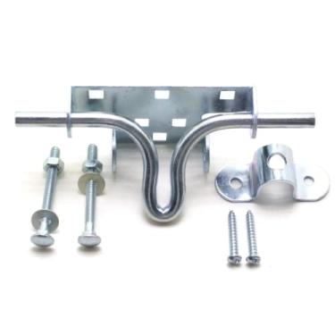 Imagem de NU-SET 2891-3 Trava de aço resistente para cercas de madeira ou metal, portas de celeiro vem com parafusos de transporte e parafuso de 1 via, 1 pacote